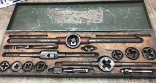 Craftsman Tap & Die Set Vintage With Wood Box