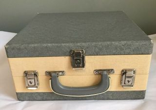 Unique Vintage Two Sided Sewing Supplies Hard Sided Case Storage Case W/keys