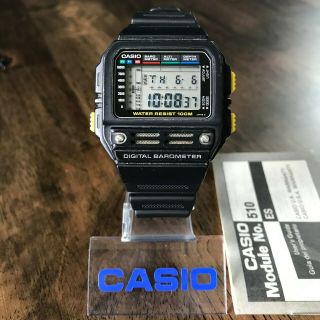 Rare Vintage 1989 Casio Bm - 100w Digital Barometer Watch,  Made In Japan,  Mod.  510