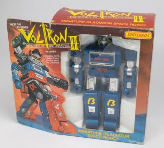 Boxed 1984 Vintage Popy Chogokin Matchbox Miniature Voltron Ii Robot Blue