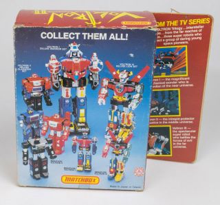 Boxed 1984 Vintage Popy Chogokin Matchbox Miniature Voltron II Robot blue 2