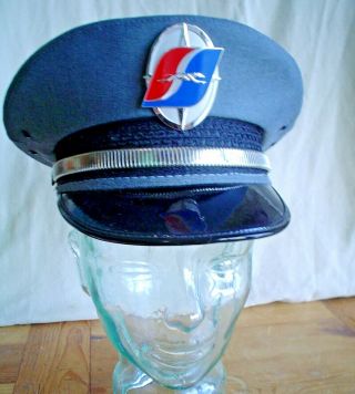 Vintage Greyhound Bus Driver Hat with Badge 6 7/8 Gale - Sobel 1970 ' s 2