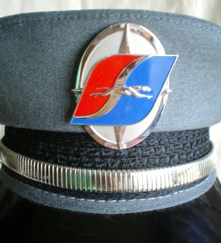 Vintage Greyhound Bus Driver Hat with Badge 6 7/8 Gale - Sobel 1970 ' s 3