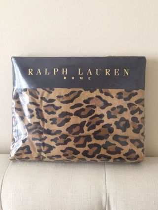 Rare Vintage Ralph Lauren Leopard Aragon Fitted Sheet Medieval