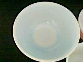 RARE Vintage Pyrex Stripes Mixing bowl full set 401 402 403 yellow pink blue 5