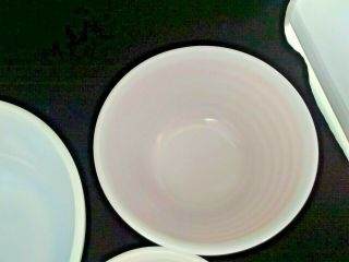 RARE Vintage Pyrex Stripes Mixing bowl full set 401 402 403 yellow pink blue 6