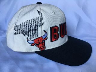 Vintage Sports Specialties Chicago Bulls Shadow Snapback Hat Cap 2