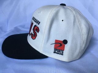 Vintage Sports Specialties Chicago Bulls Shadow Snapback Hat Cap 3