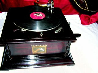 HMV Gramaphone Gramophone Phonograph Brass Horn Vintage Look 4