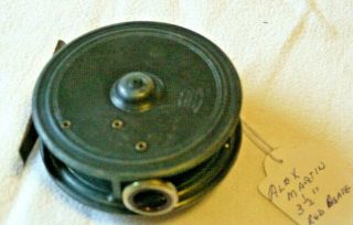 Rare Vintage Alex Martin 3 1/2 " Reel With Red Agate Line Guard