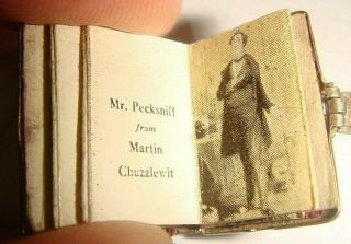 RARE VINTAGE SILVER OPENING ' CHARLES DICKENS ' PICTURE BOOK CHARM 4