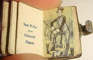 RARE VINTAGE SILVER OPENING ' CHARLES DICKENS ' PICTURE BOOK CHARM 5