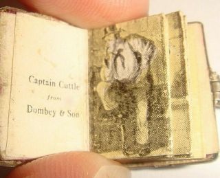 RARE VINTAGE SILVER OPENING ' CHARLES DICKENS ' PICTURE BOOK CHARM 8