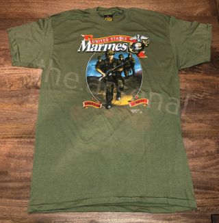 Vintage U.  S.  Marines Americas Finest T - Shirt - 3d Emblem - Size Xl - Usmc