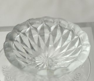 Vtg Dollhouse Miniature Artisan Jim irish Hand Cut Crystal Centerpiece Bowl 2