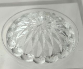 Vtg Dollhouse Miniature Artisan Jim irish Hand Cut Crystal Centerpiece Bowl 3