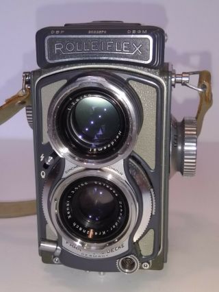 Rollei Rolleiflex Grey Baby TLR Vintage 4X4 Box Camera Schneider - Kreuznach Xenar 5