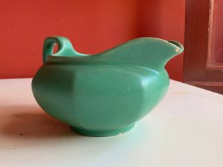Antique Vintage Catalina Island Creamer Green RARE CA Art Pottery Cali ceramics 5