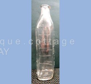 vintage/antique BUNNY RABBIT GLASS BABY BOTTLE raised embossed 8oz HAZEL ATLAS 6