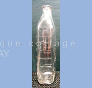 vintage/antique BUNNY RABBIT GLASS BABY BOTTLE raised embossed 8oz HAZEL ATLAS 8