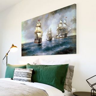 AB239 Vintage Ships Sea Retro Modern Abstract Canvas Wall Art Picture Prints 2