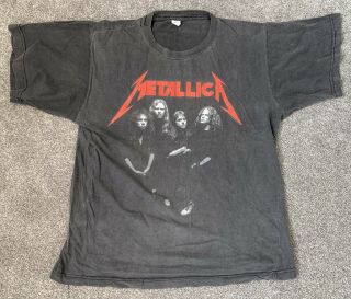 Metallica Vintage T - Shirt.  And Justice For All - Band Pic.  1988 Print.  Size Xl