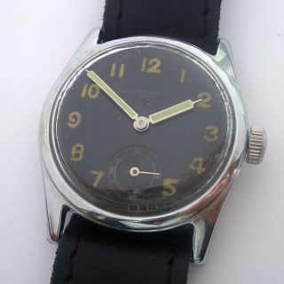 Rare Military Wristwatch German Army Record Watch Co Genf Dh Period Ww2