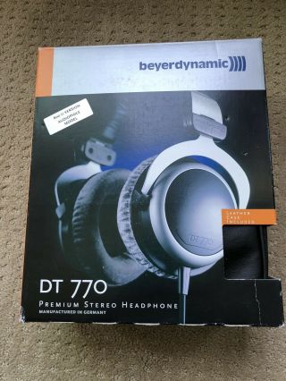 Rare Collectable Beyerdynamic Dt770 Premuim 600 Ohm Headphones
