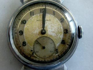Mens 1940s Movado Wwii Anti Magnetic S/s Vintage Swiss Watch