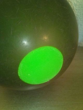 Antique Vintage 100 German Amber Bakelit Catalin Ball Phosphor Green Apple Rar