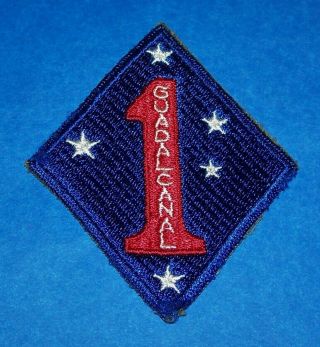 Cut - Edge Ww2 Usmc 1st Marine Division Patch