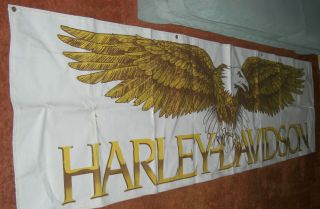 Vintage Harley Oem Banner/sign/ad Factory/shop/dealer/dealership (2of3) Oil/can