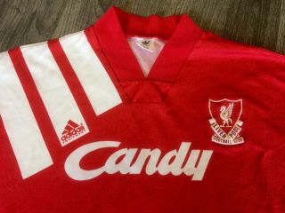 Vintage Liverpool 1991 Adidas Candy Football Shirt Jersey 34 - 36” XS 2