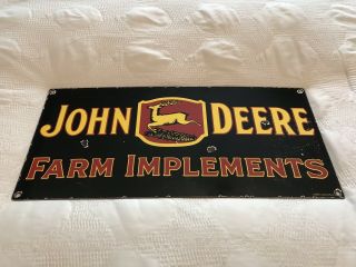 Vintage John Deere Porcelain Sign,  Sales,  Service,  Farm Equipment,  Ford Tractor