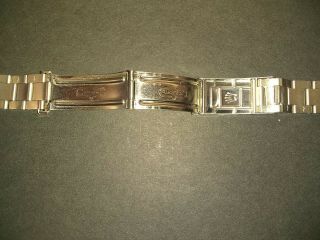 Vintage Rolex 7835 Ss Folded Oyster Bracelet Watch Band 19mm End Links 361