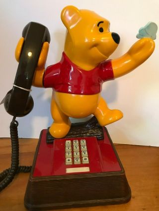 Vintage Disney Winnie The Pooh Push Button Phone - 1976