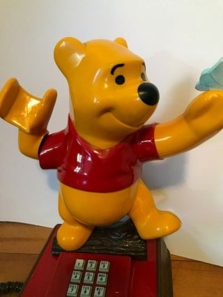 Vintage Disney Winnie The Pooh Push Button Phone - 1976 2