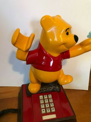 Vintage Disney Winnie The Pooh Push Button Phone - 1976 7