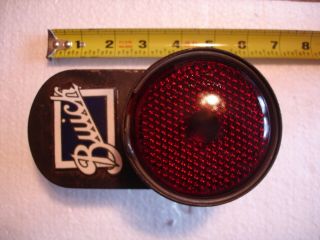 Vintage Early Buick Tail Lamp Tag Light Porcelain Badge And Light