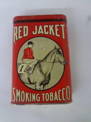 Vintage Advertising Tobacco Red Jacket Vertical Pocket Tin 630 - E