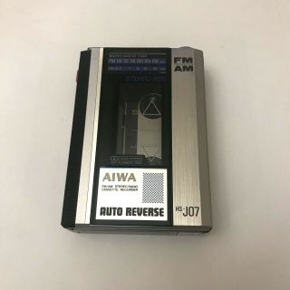 Vintage Aiwa Stereo Am/fm Radio Cassette Recorder Auto Reverse - Model Hs - J07