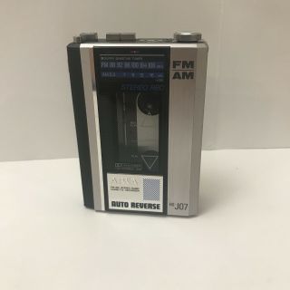 Vintage AIWA Stereo AM/FM Radio Cassette Recorder Auto Reverse - Model HS - J07 3