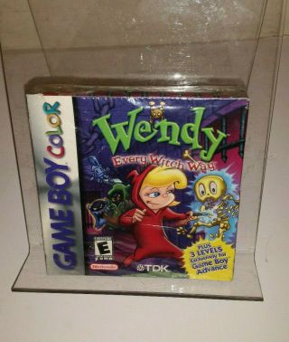 Rare Wendy Every Witch Way Factory Nintendo Video Game Boy Color Gbc