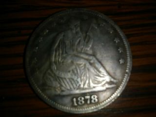 1878 - Cc Liberty Seated Half Dollar,  Extra Fine.  Very Rare Coin.
