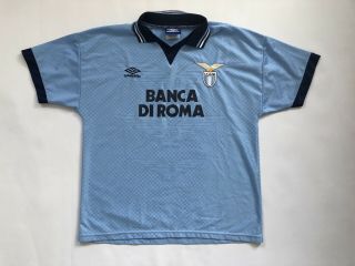 Lazio Rare Vintage Football Shirt Home 1995 Maglia Calico Camiseta