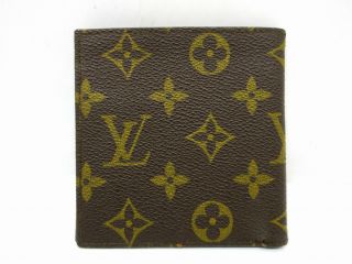 Authentic Louis Vuitton Monogram Bifold Wallet Pvc Leather Vintage Great 70112