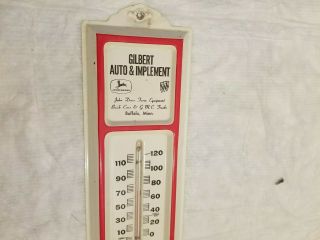 John Deere Buick GMC Thermometer Sign Farm Tractor truck car Vintage 2