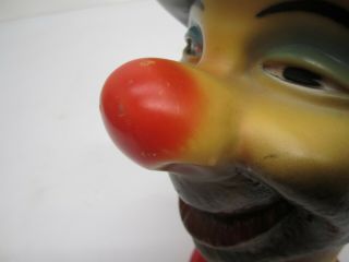 Vtg NY Vinyl PC Clown Hobo Head Lamp Night Light Circus Carnival Game Prize Odd 6