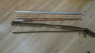 Rare Vintage Gunnison Special Bamboo 3 Piece Extra Tip Fly Fishing Rod 9,  25 Ft