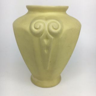 Coors Beer Colorado State Fair 1939 Vase Yellow Antique Vintage Pottery Rare